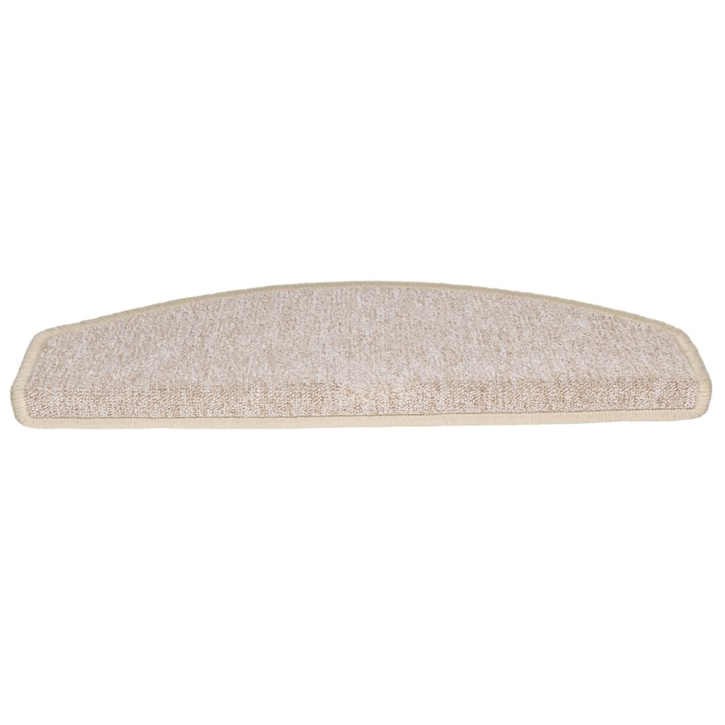 Stair Mats 15 pcs 65x24x4 cm Taupe Half Round Large