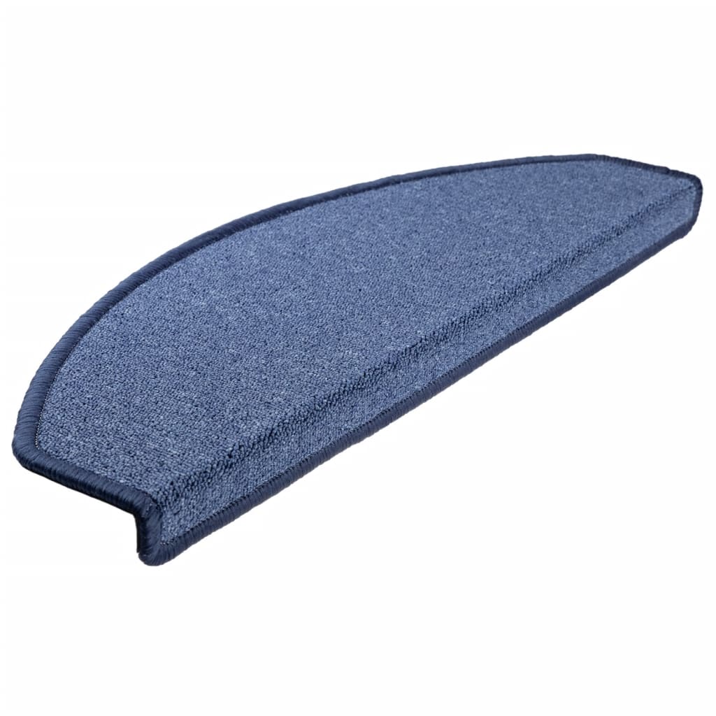 Stair Mats 15 pcs 65x24x4 cm Blue Half Round Large