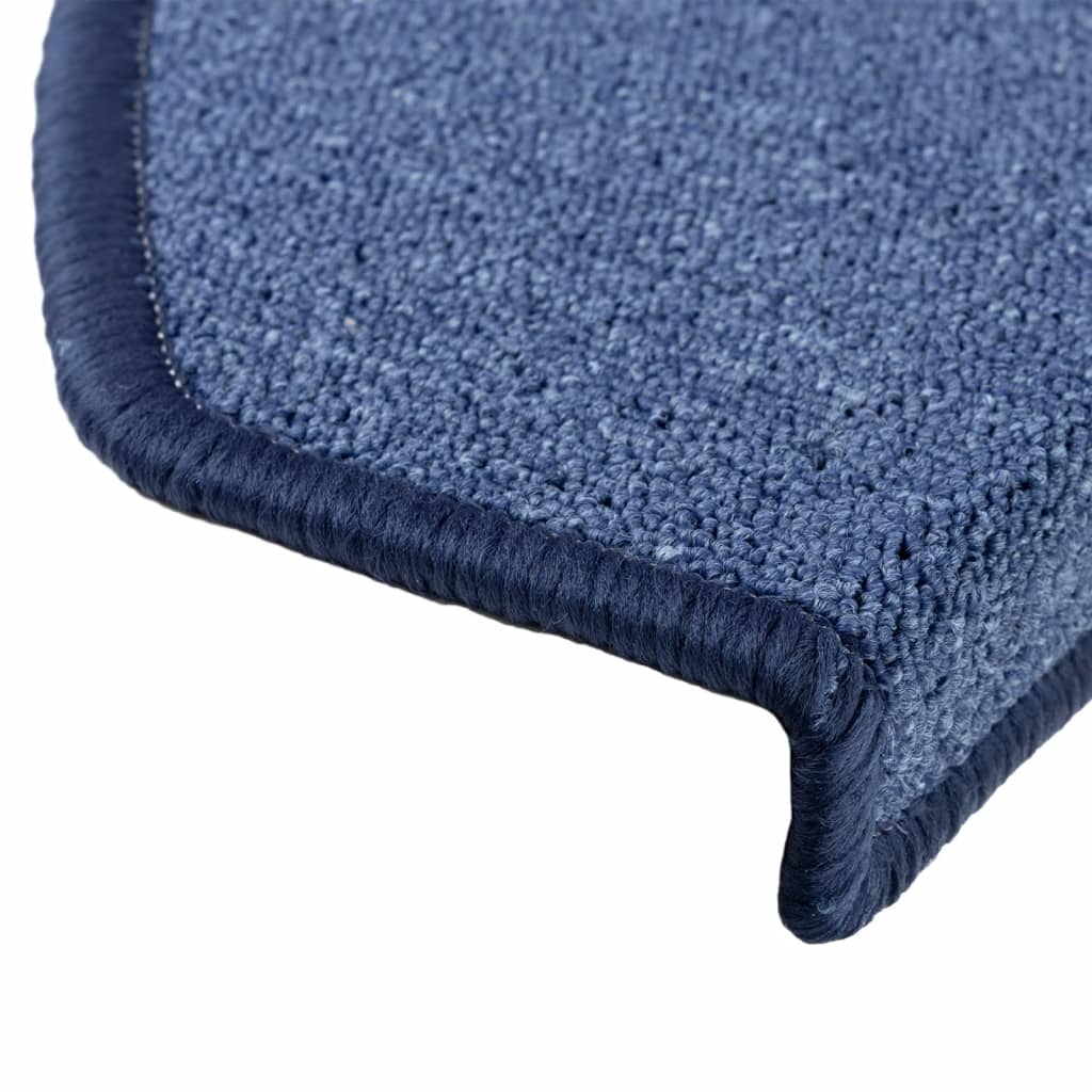 Stair Mats 15 pcs 65x24x4 cm Blue Half Round Large
