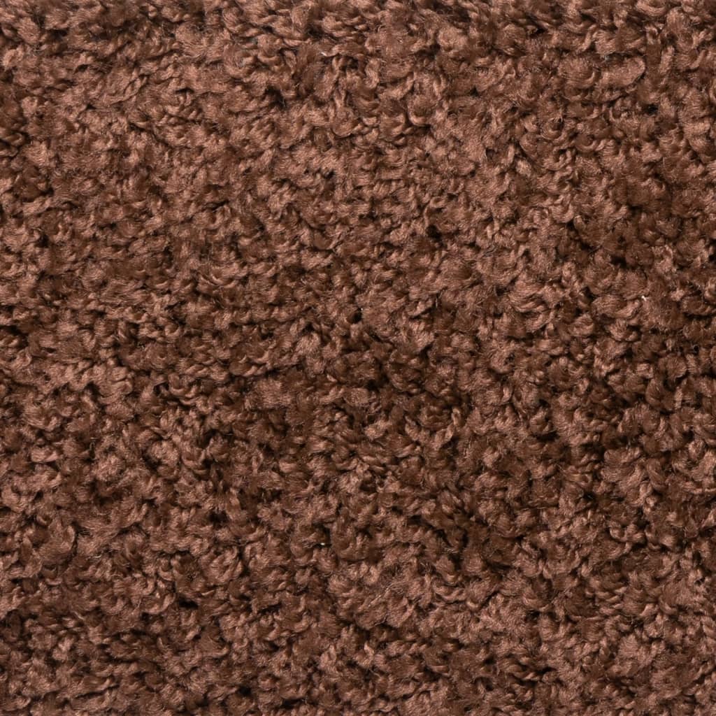 Stair Mats 15 pcs 56x17x3 cm Brown Half Round