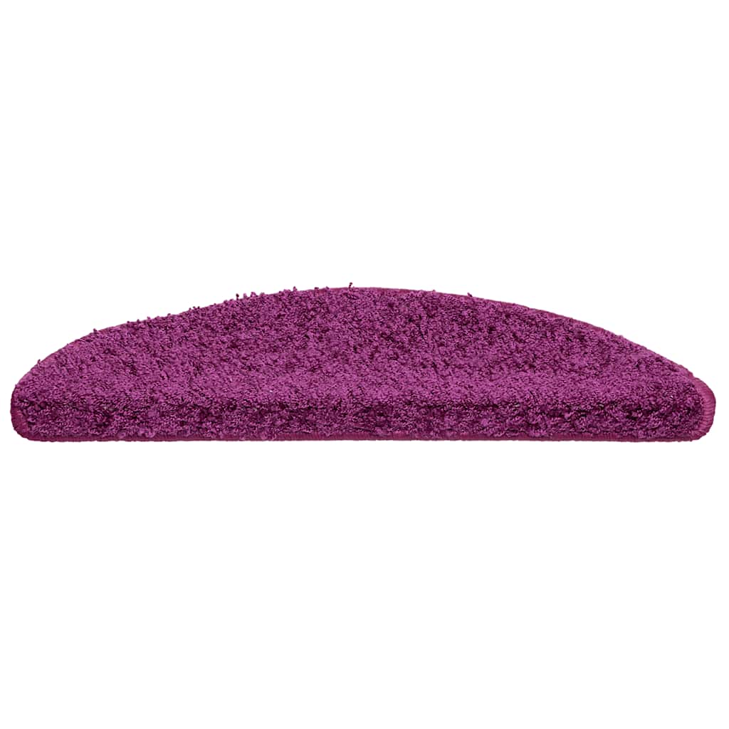 Stair Mats 15 pcs 56x17x3 cm Violet Half Round