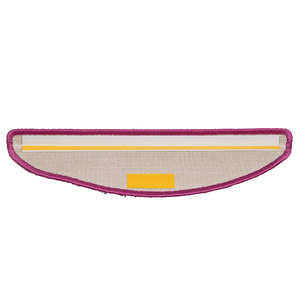 Stair Mats 15 pcs 56x17x3 cm Violet Half Round