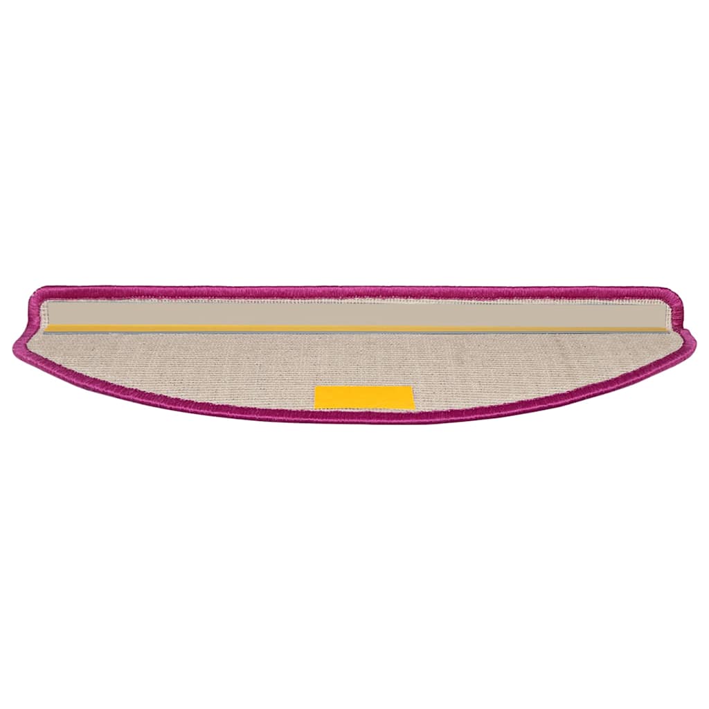Stair Mats 15 pcs 65x21x4 cm Violet Half Round Large