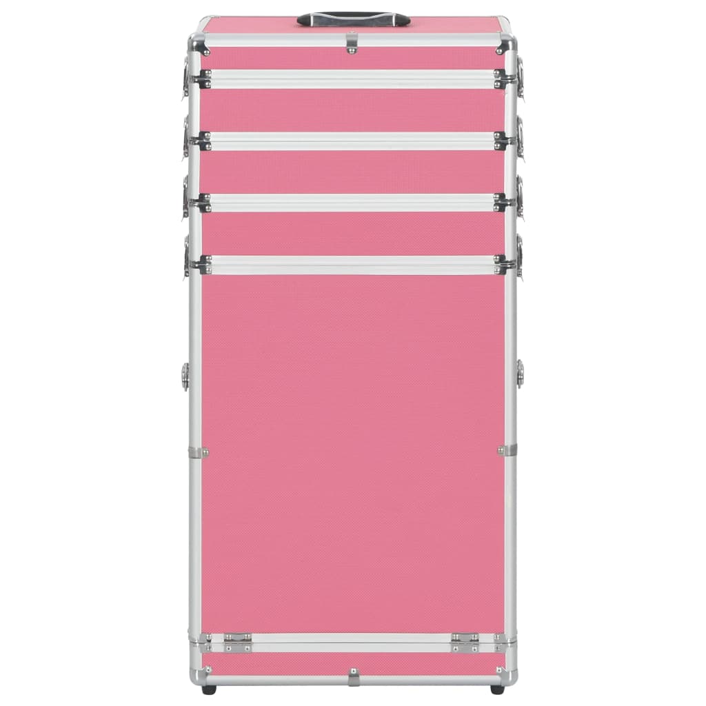 vidaXL Make-up Trolley Aluminium Pink