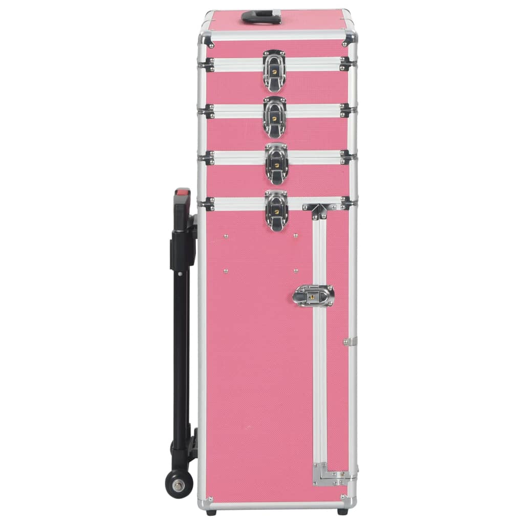 vidaXL Make-up Trolley Aluminium Pink