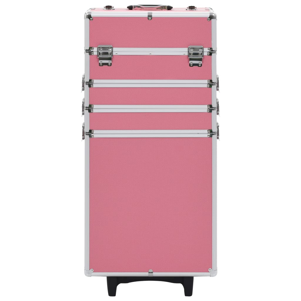 vidaXL Make-up Trolley Aluminium Pink