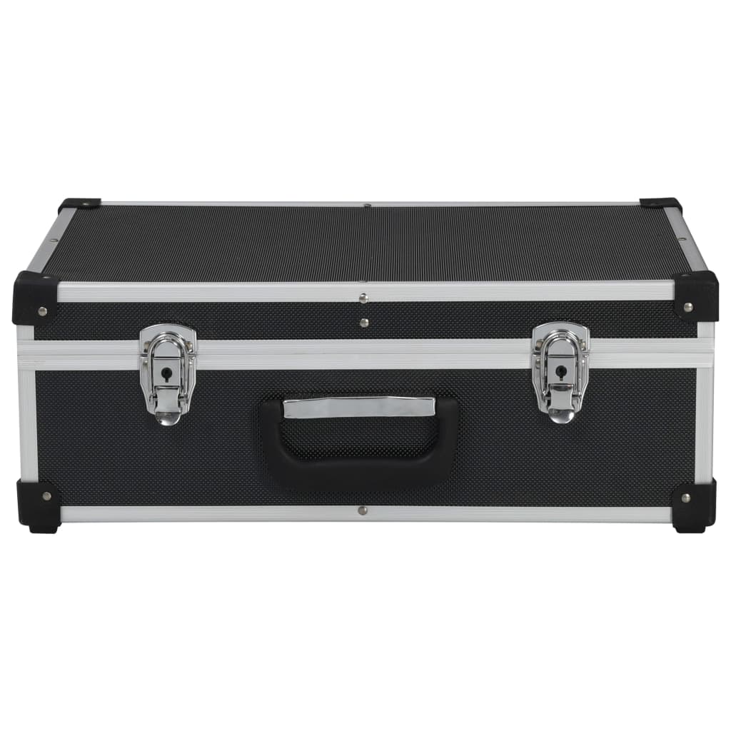 vidaXL Tool Suitcase 46x33x16 cm Black Aluminium