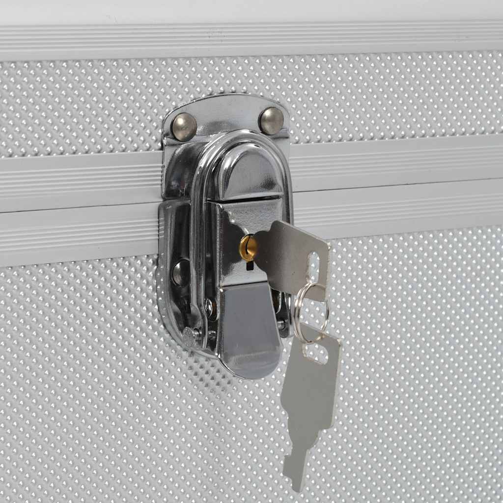 vidaXL Storage Cases 2 pcs Silver Aluminium