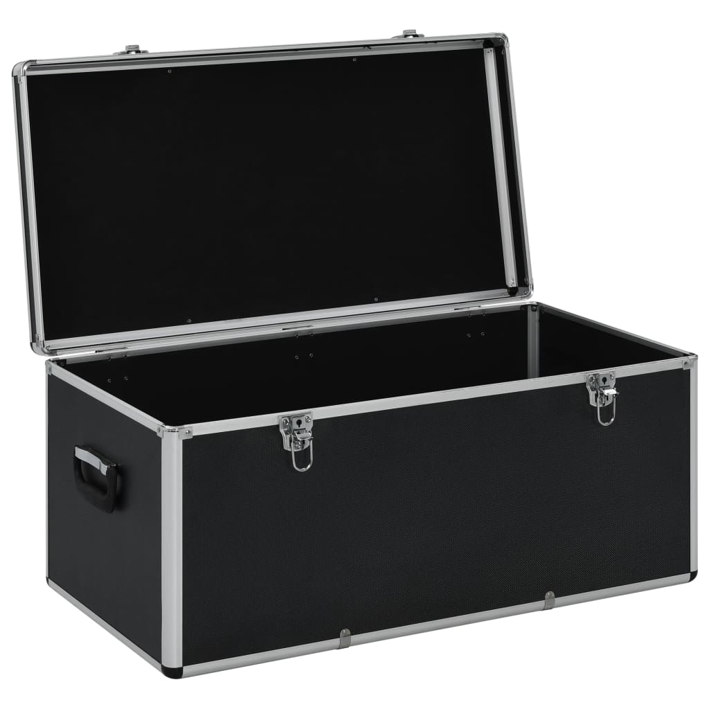 vidaXL Storage Cases 3 pcs Black Aluminium