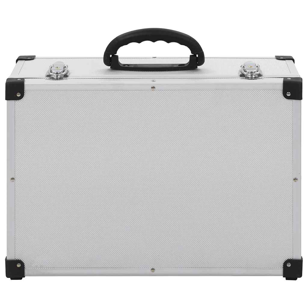 91856 vidaXL CD Case for 60 CDs Aluminium ABS Silver