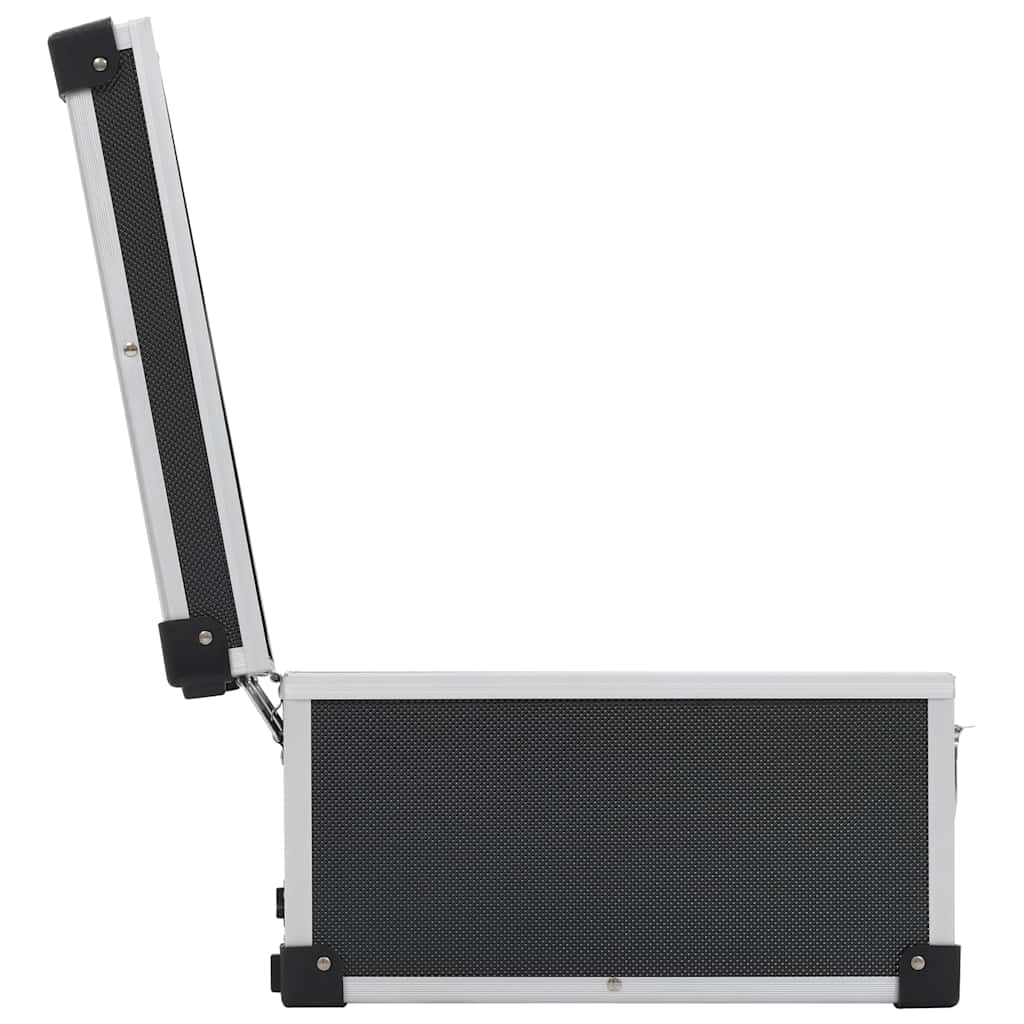 91857 vidaXL CD Case for 60 CDs Aluminium ABS Black