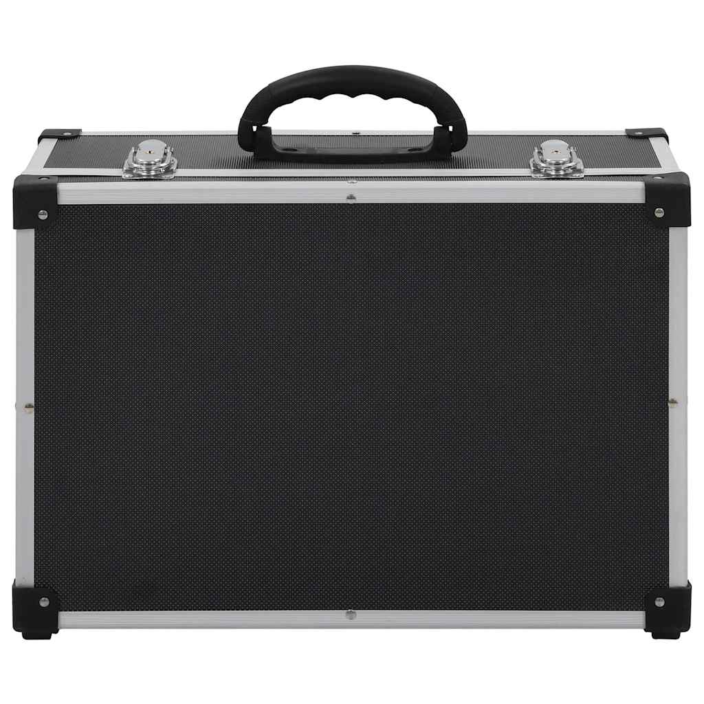 91857 vidaXL CD Case for 60 CDs Aluminium ABS Black