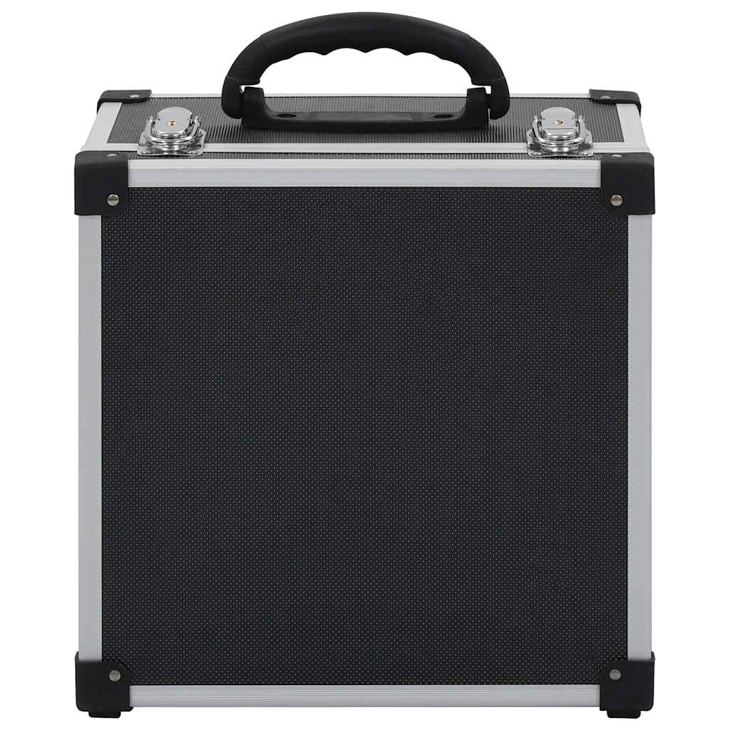 91859 vidaXL CD Case for 40 CDs Aluminium ABS Black