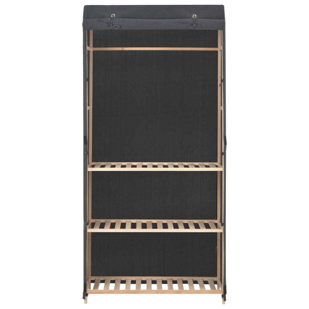 vidaXL 3-Tier Wardrobe Grey 79x40x170 cm Fabric