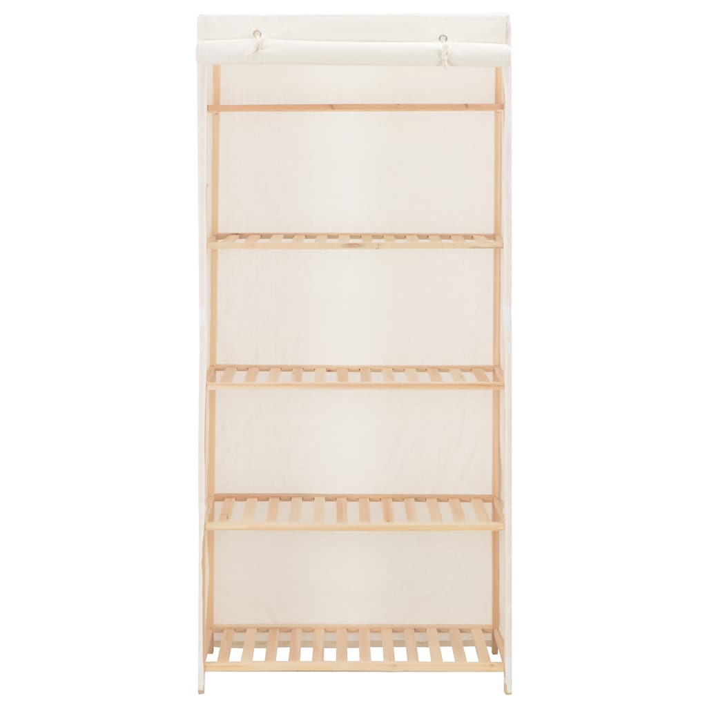 Wardrobe White 79x40x170 cm Fabric