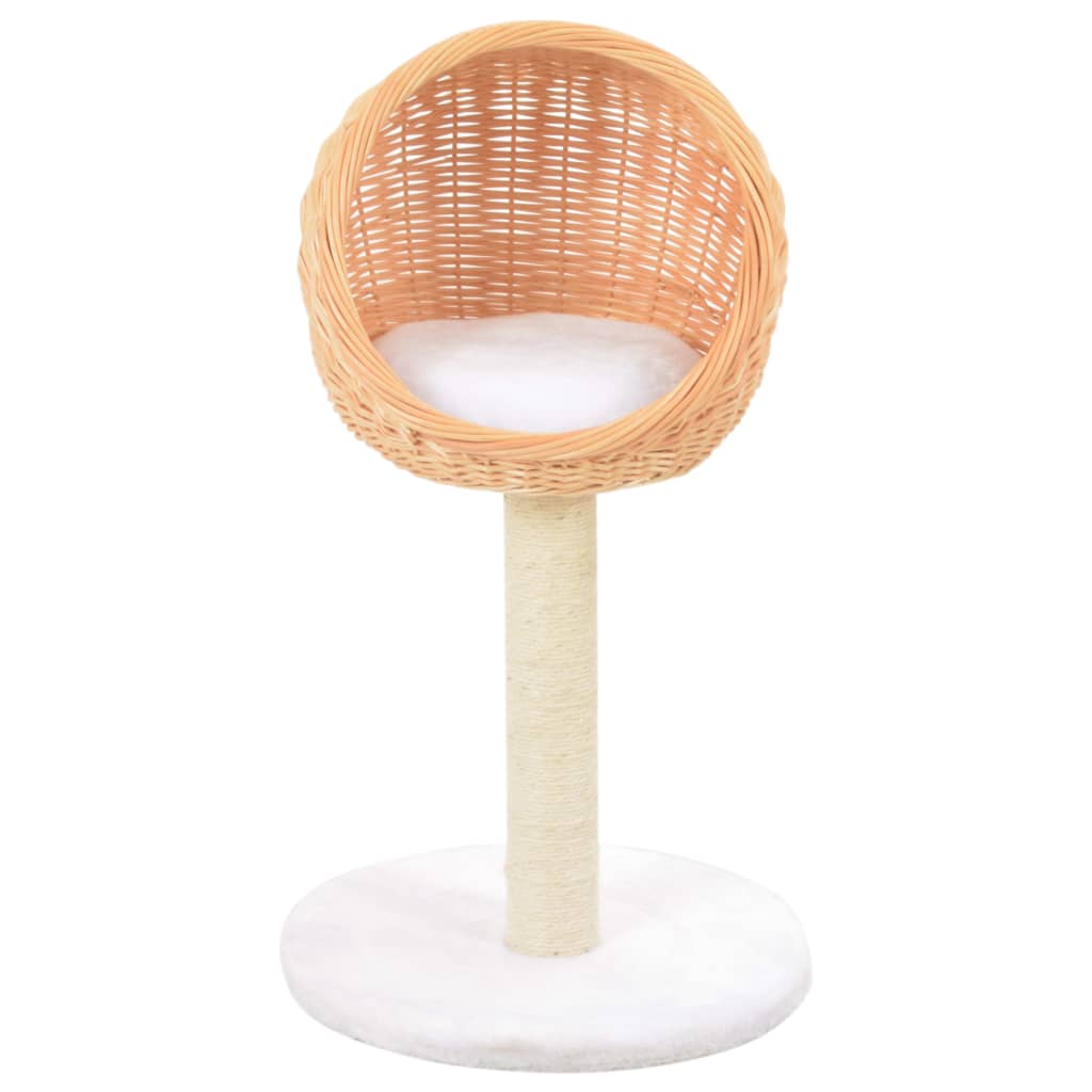 vidaXL Cat Tree with Sisal Scratching Post Natural Willow Wood