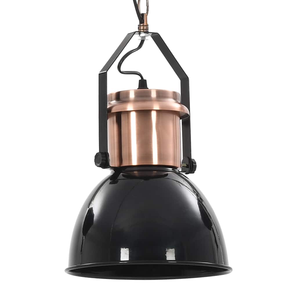 Ceiling Lamp |  Set of 2 | Black and Copper | Metal | Medium