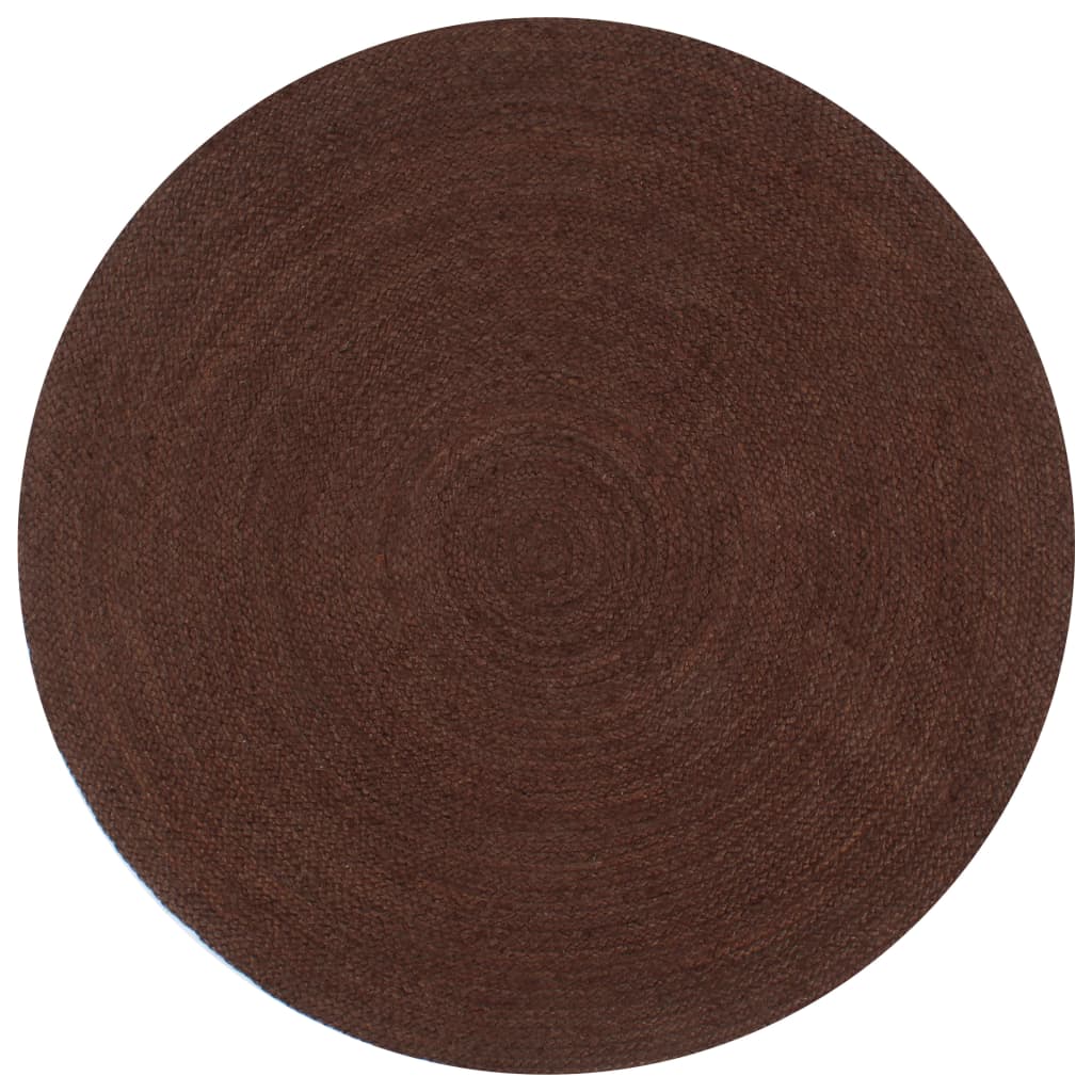 vidaXL Handmade Rug Jute Round 120 cm Brown