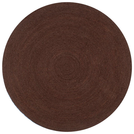 vidaXL Handmade Rug Jute Round 120 cm Brown