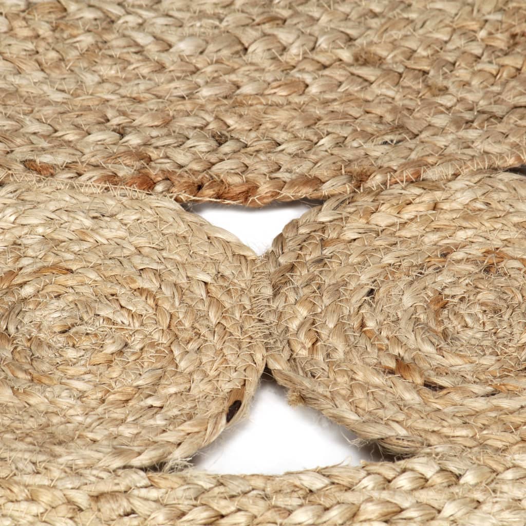 vidaXL Handmade Rug Braided Jute 120 cm