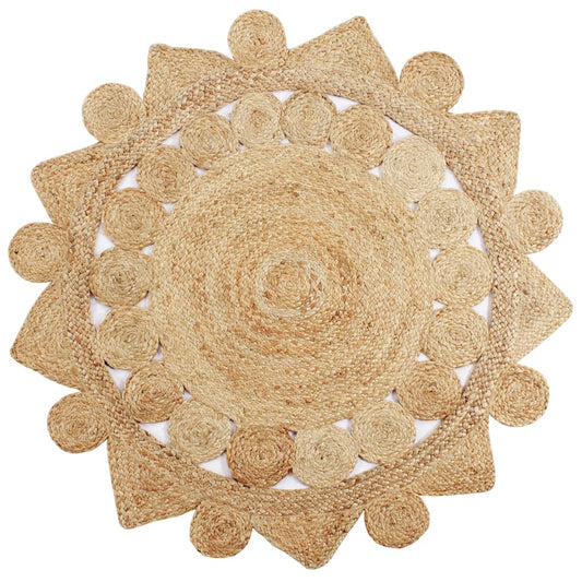 vidaXL Handmade Rug Braided Jute 150 cm