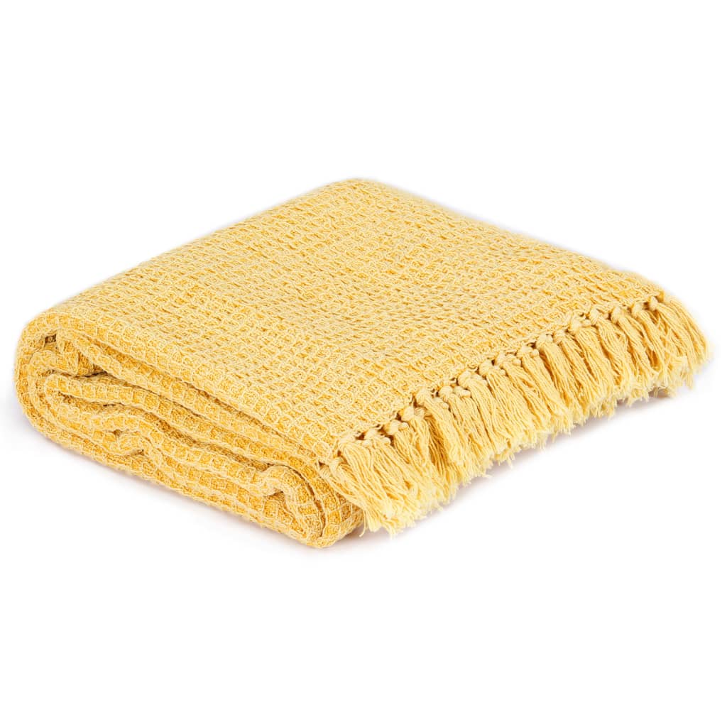 Throw Cotton 220x250 cm Mustard Yellow