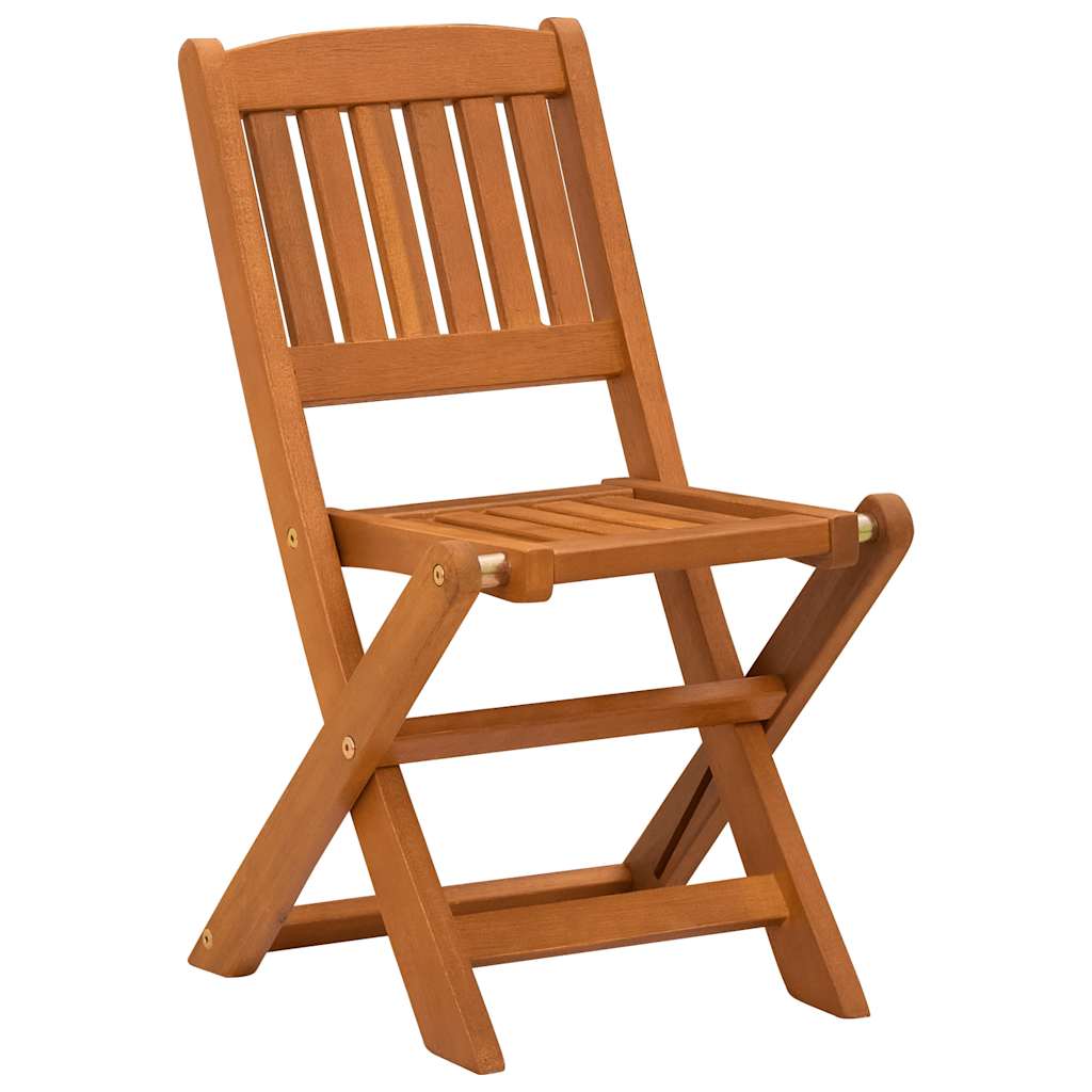 Dining Chair | Set of 2 | Brown | Solid eucalyptus wood | Small