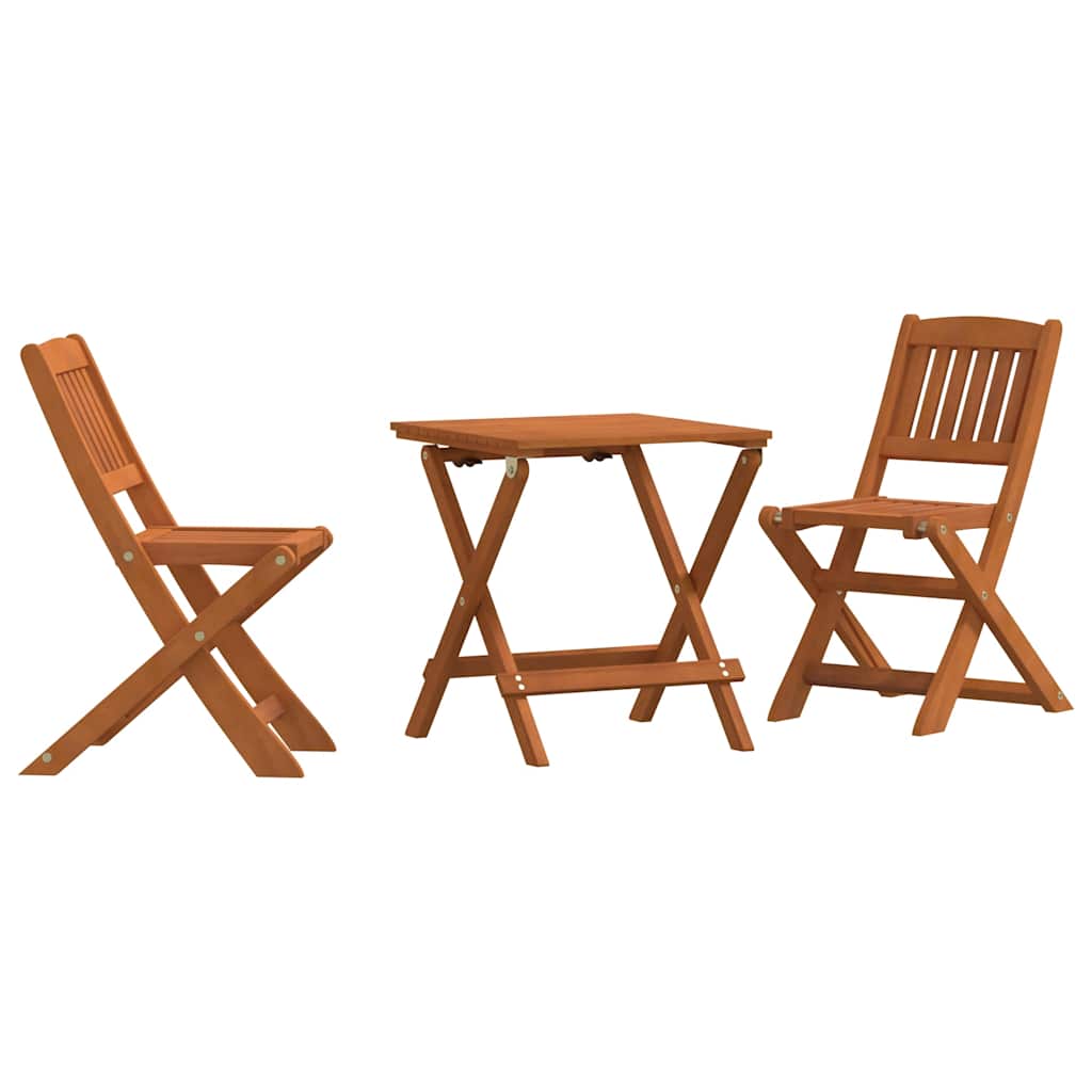 Bistro Set | Brown | Solid eucalyptus wood with an oil finish | Small