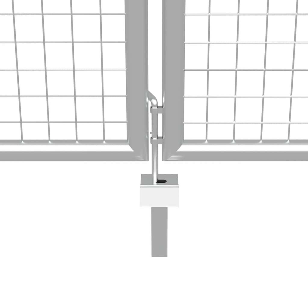 Garden Gate Galvanised Steel 400x100 cm Silver