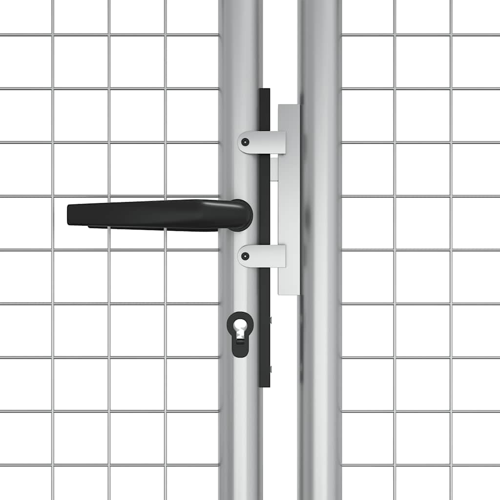Garden Gate Galvanised Steel 400x125 cm Silver