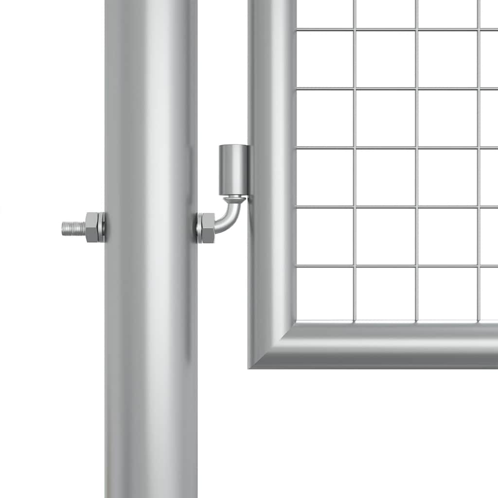 Garden Gate Galvanised Steel 400x125 cm Silver