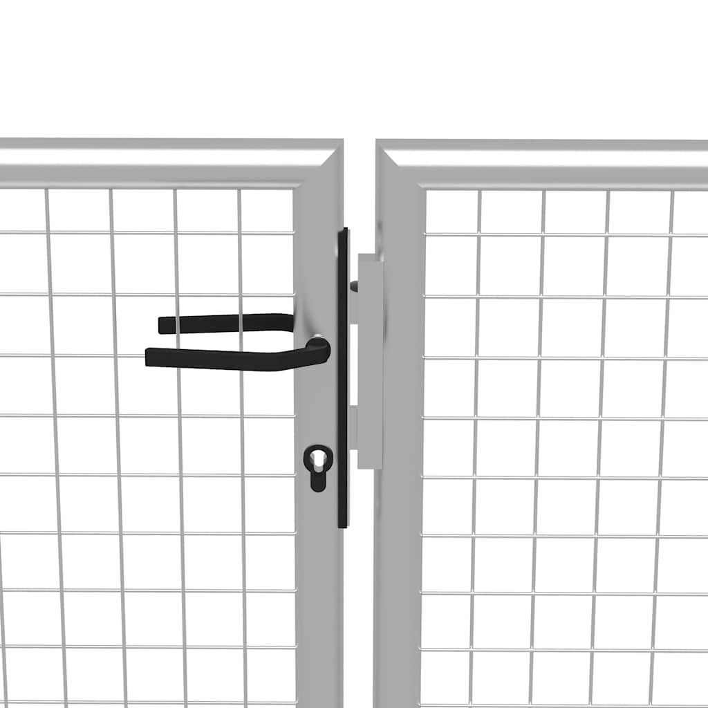 Garden Gate Galvanised Steel 400x175 cm Silver