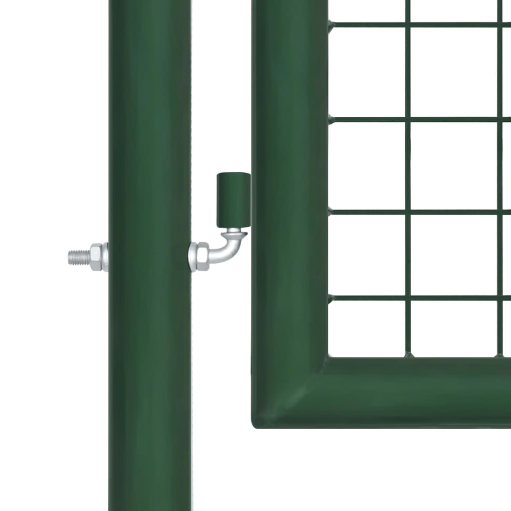 vidaXL Garden Gate Steel 350x75 cm Green