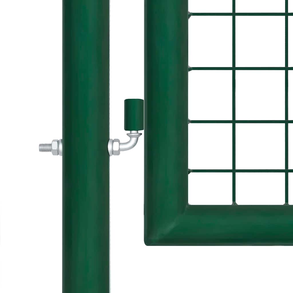 Garden Gate Steel 350x100 cm Green