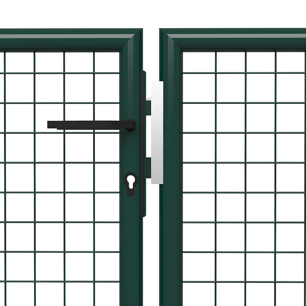 144316 vidaXL Garden Gate Steel 500x75 cm Green