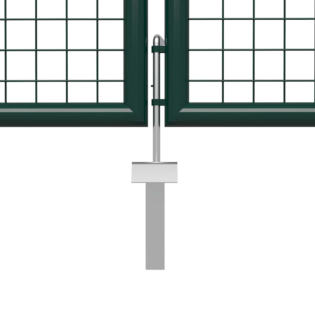144317 vidaXL Garden Gate Steel 500x100 cm Green