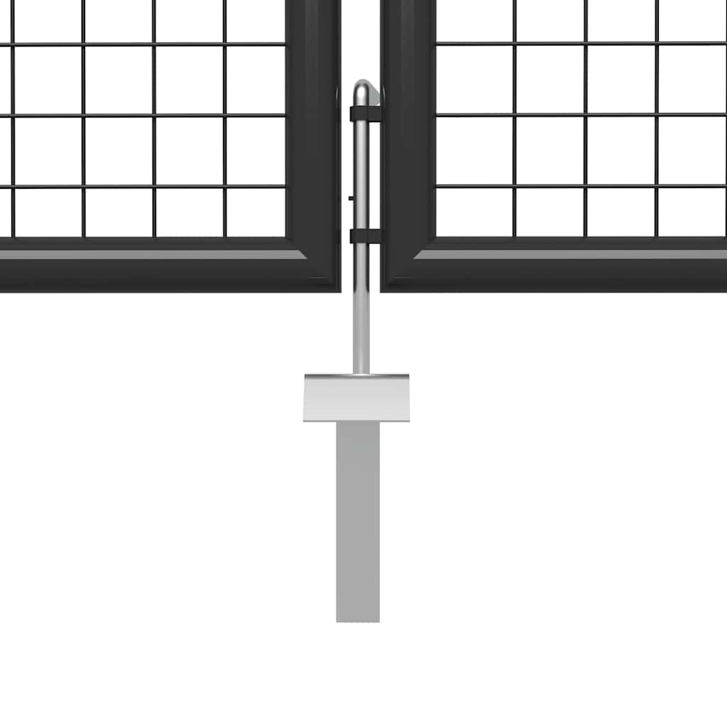 144331 vidaXL Garden Gate Steel 400x150 cm Anthracite