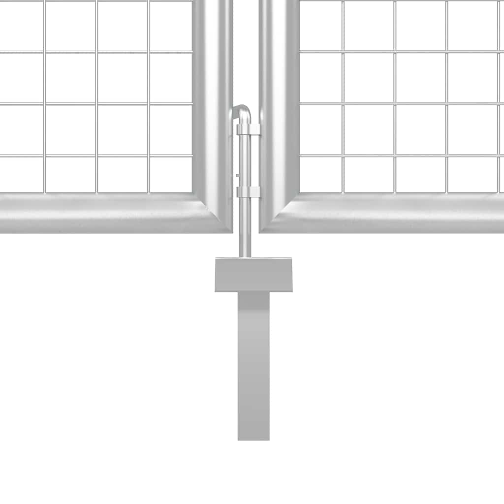 Garden Gate Steel 350x75 cm Silver