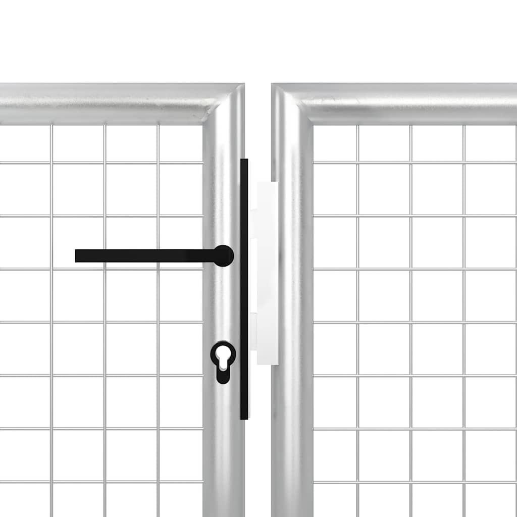 Garden Gate Steel 500x100 cm Silver