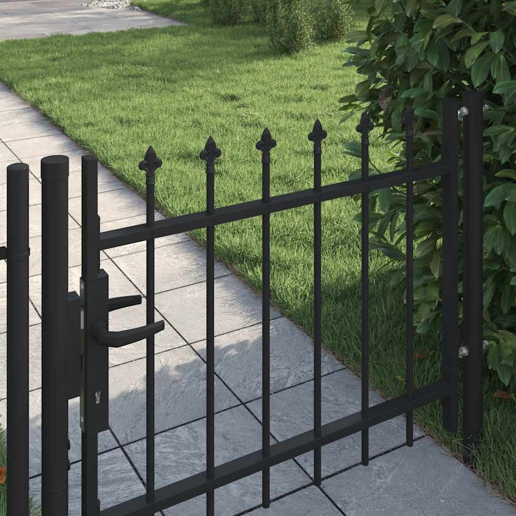 144358 vidaXL Door Fence Gate "BOXTEL" with Spear Top 100x75 cm