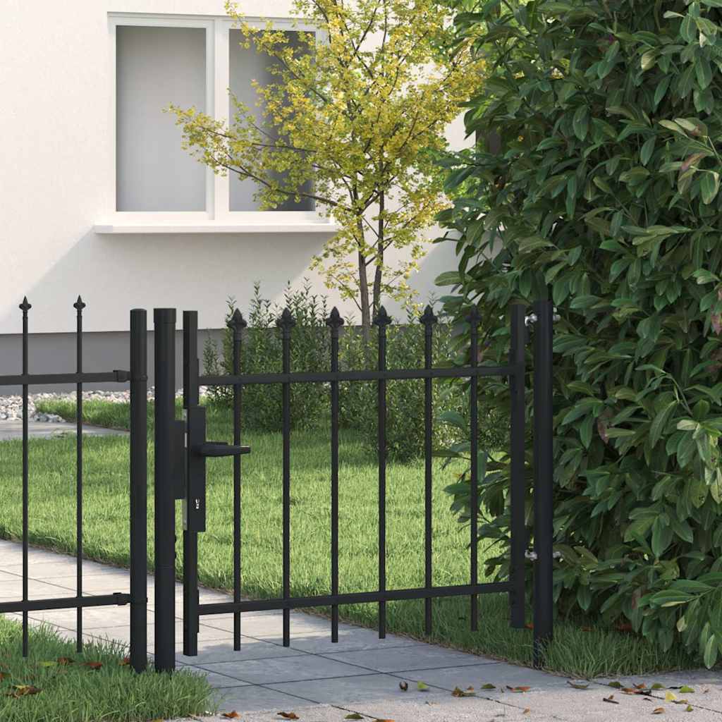 144358 vidaXL Door Fence Gate "BOXTEL" with Spear Top 100x75 cm