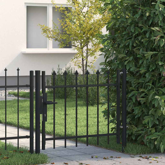 144358 vidaXL Door Fence Gate "BOXTEL" with Spear Top 100x75 cm