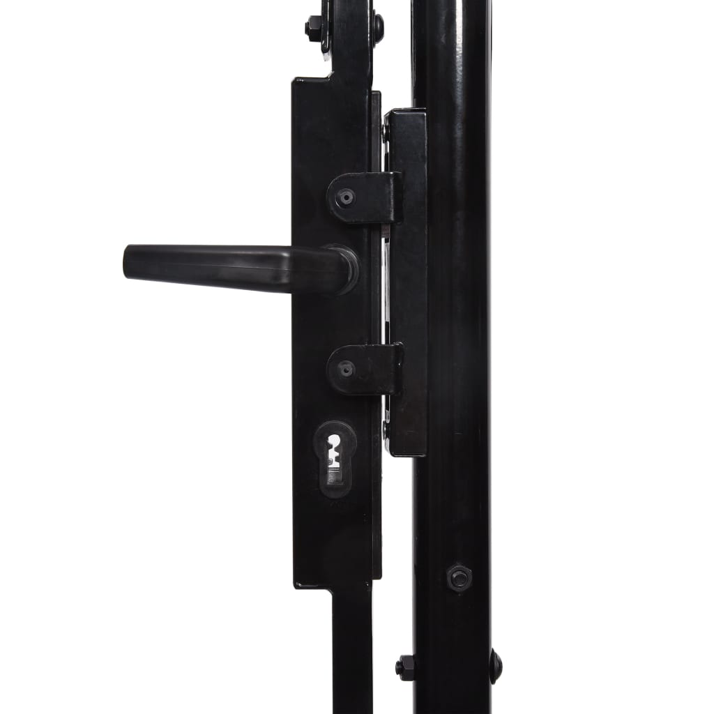 vidaXL Garden Gate Steel 2.25x4 m Black