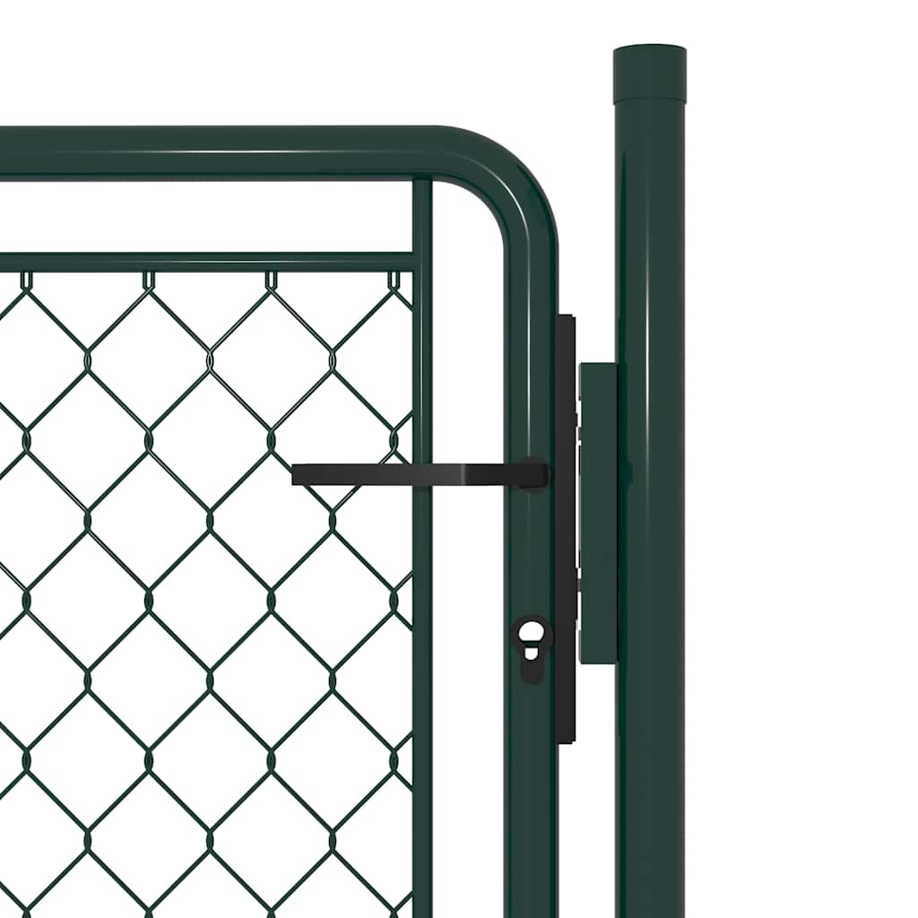 144402 vidaXL Garden Gate Steel 100x75 cm Green
