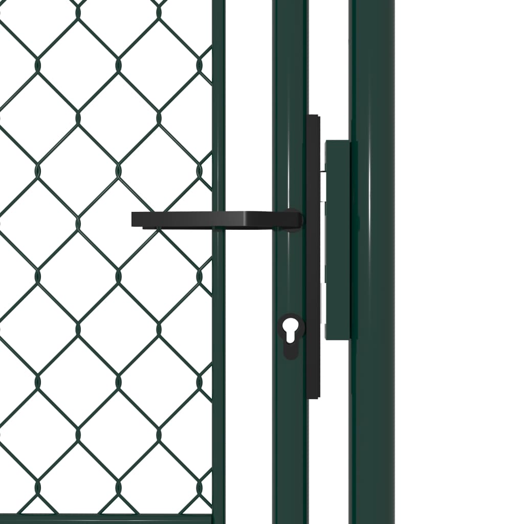 vidaXL Garden Gate Steel 100x125 cm Green