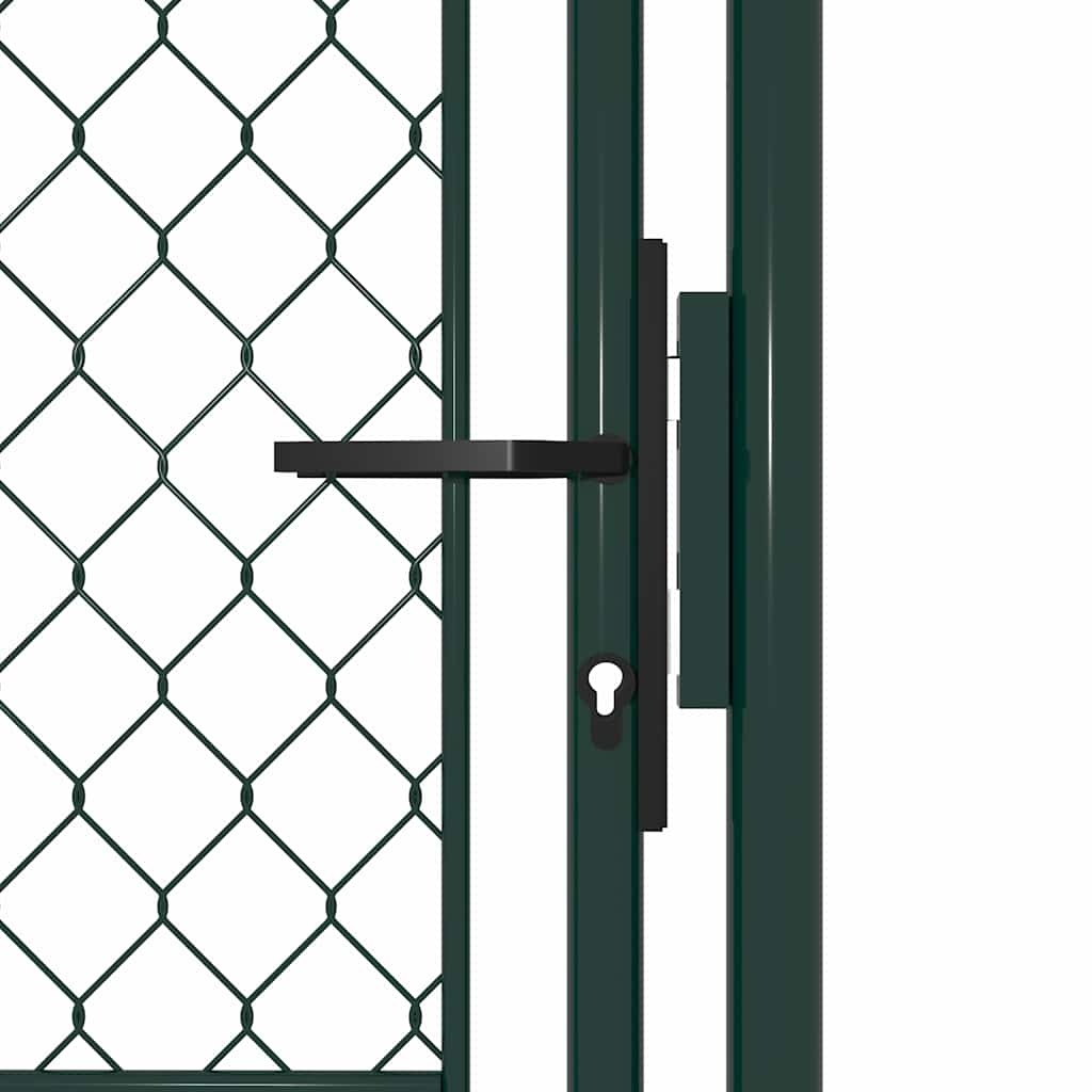 144405 vidaXL Garden Gate Steel 100x150 cm Green