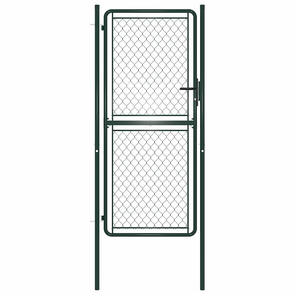 144406 vidaXL Garden Gate Steel 100x175 cm Green