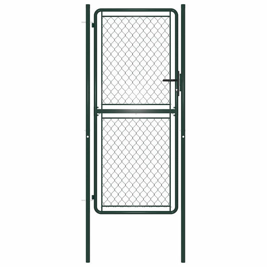 144406 vidaXL Garden Gate Steel 100x175 cm Green