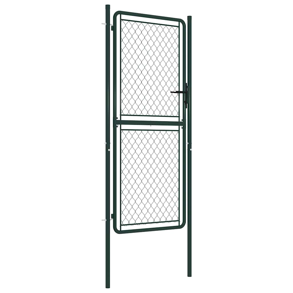144406 vidaXL Garden Gate Steel 100x175 cm Green