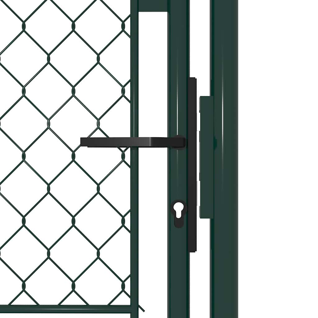 144406 vidaXL Garden Gate Steel 100x175 cm Green